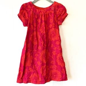 CHEROKEE toddler orange & pink pop-over dress